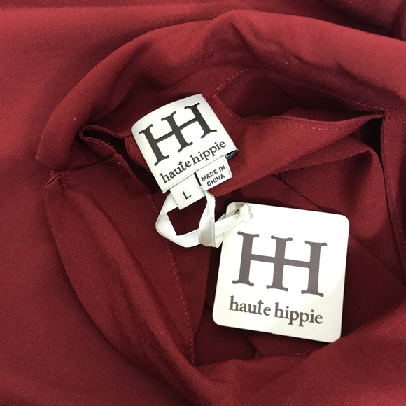 NWT Haute Hippie Cutout Crepe de Chine Dress - Picture 6 of 8